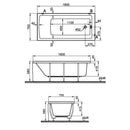 Vitra Neon Single Ended Rectangular Bath 1600x750mm Acrylic Single Ended Bath White 52660001000