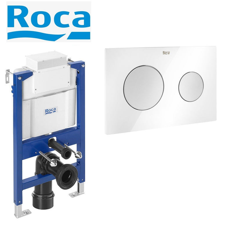 Roca Wc Frame 0.82 Under Window Concealed Cistern Matt Black Chrome White For Rimless Toilet