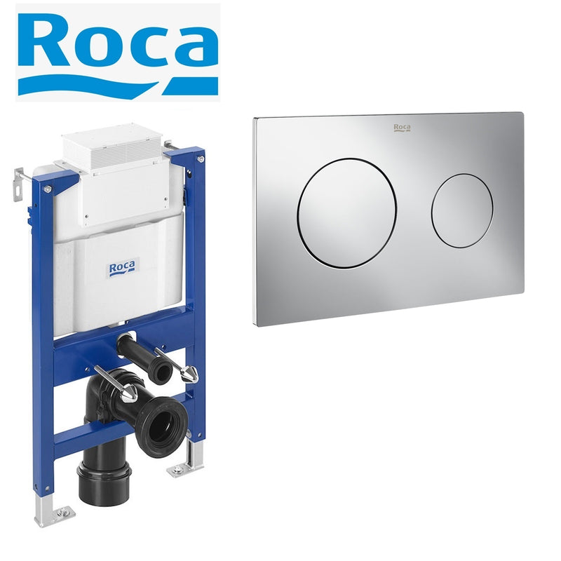 Roca Wc Frame 0.82 Under Window Concealed Cistern Matt Black Chrome White For Rimless Toilet