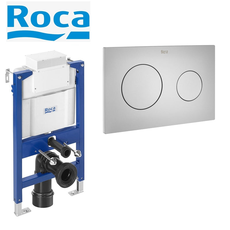 Roca Wc Frame 0.82 Under Window Concealed Cistern Matt Black Chrome White For Rimless Toilet