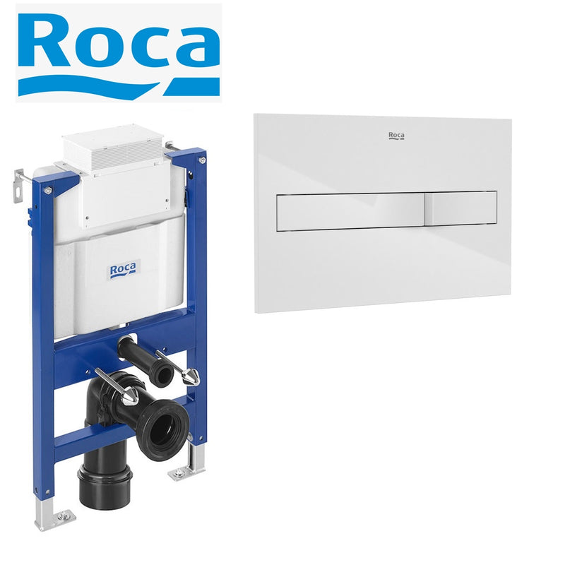 Roca Duplo 0.82 Concealed Cistern WC Frame & PL2 Plate For Rimless Toilet