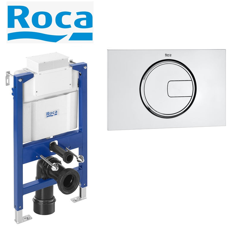 Roca Duplo 0.82 Concealed Cistern WC Frame & PL4 Plate For Rimless Toilet