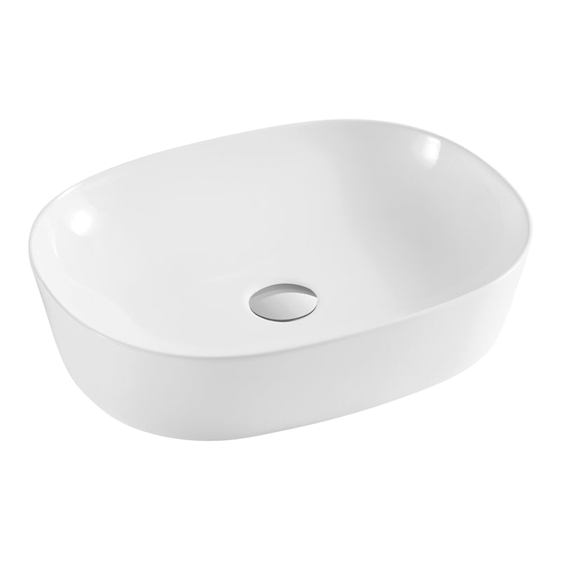 Island Oval Countertop Basin Bathroom Sink White CTB-ISL400