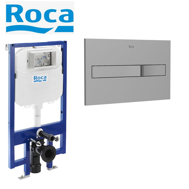 ROCA 8900800A0 SLIM WC FRAME COMPACT & FLUSH PLATE FOR WALL HUNG TOILET PAN CLOAKROOM