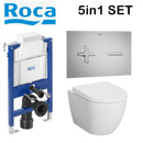 Rimless Toilet Wall Hung Pan Soft Seat Roca Duplo 0.82 Wc Frame Under Window