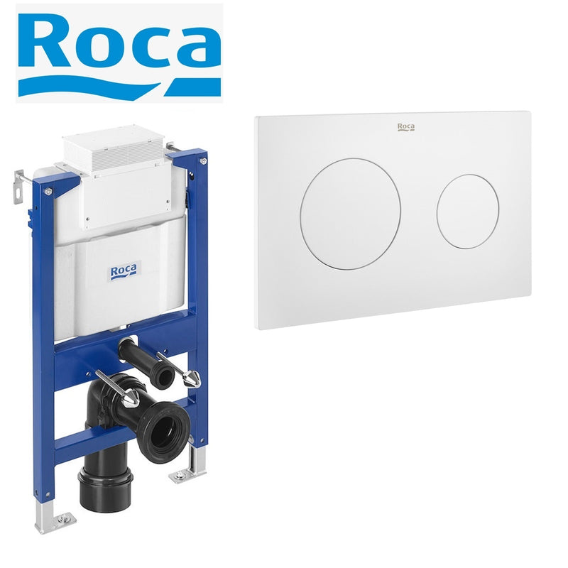 Roca Wc Frame 0.82 Under Window Concealed Cistern Matt Black Chrome White For Rimless Toilet