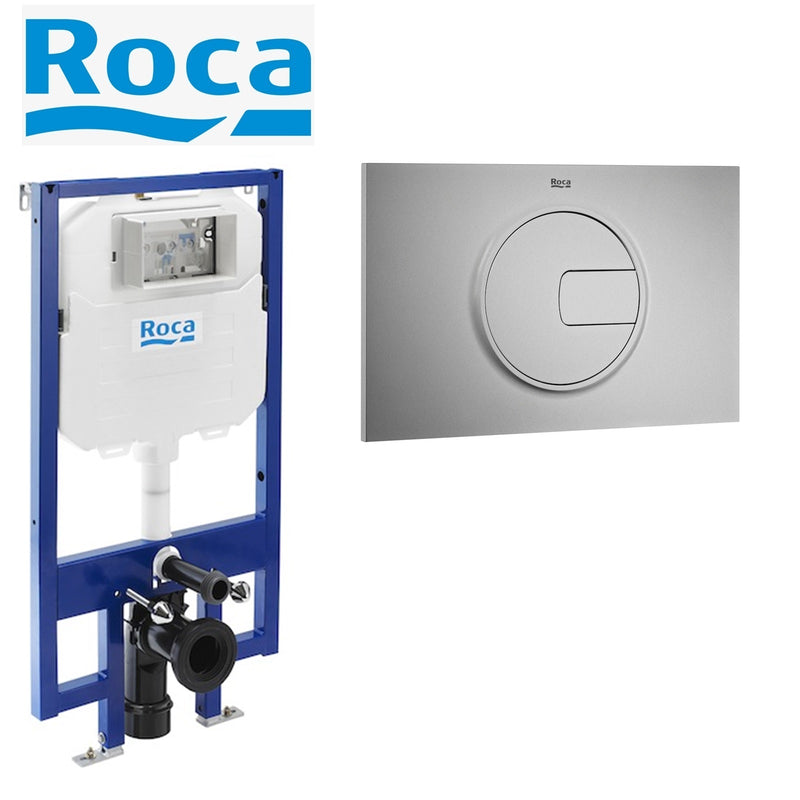 ROCA 8900800A0 SLIM WC FRAME COMPACT & FLUSH PLATE FOR WALL HUNG TOILET PAN CLOAKROOM