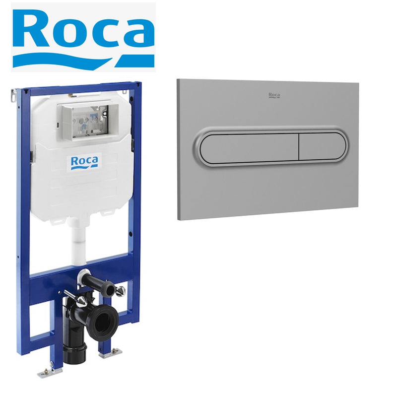 ROCA 8900800A0 SLIM WC FRAME COMPACT & FLUSH PLATE FOR WALL HUNG TOILET PAN CLOAKROOM