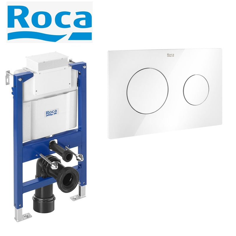 Roca Wc Frame 0.82 Under Window Concealed Cistern Matt Black Chrome White For Rimless Toilet