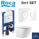 Rimless Toilet Wall Hung Pan Soft Seat Roca Duplo A8900720A0 0.82 Wc Frame Under Window