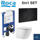 Rimless Toilet Wall Hung Pan Soft Seat Roca Duplo A8900720A0 0.82 Wc Frame Under Window
