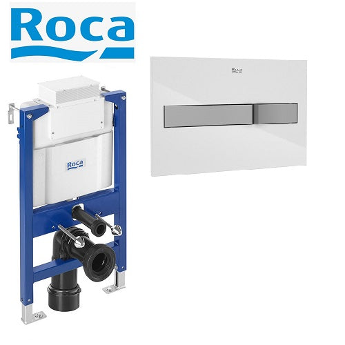 Roca Duplo 0.82 Concealed Cistern WC Frame & PL2 Plate For Rimless Toilet