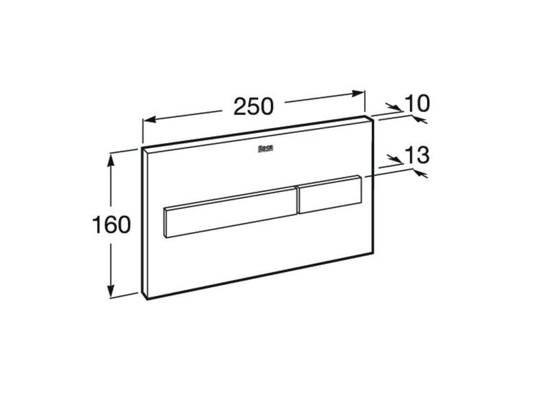 Roca Flush Plate PL7 For Wc Frame & Concealed Cistern