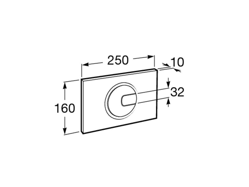 Roca Flush Plate PL4 For Wc Frame & Concealed Cistern