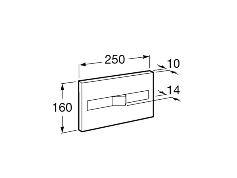 Roca Flush Plate PL2 For Wc Frame & Concealed Cistern