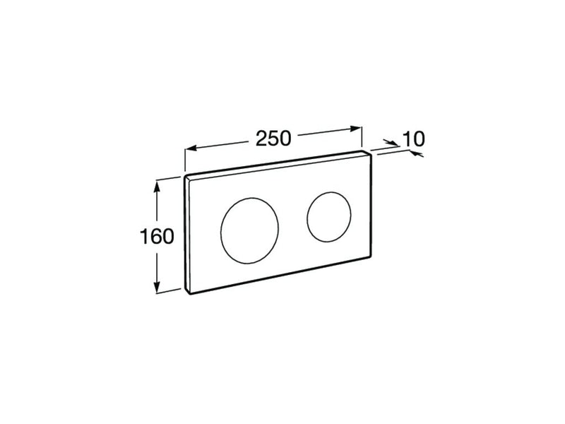 Roca Flush Plate PL10 For Wc Frame & Concealed Cistern