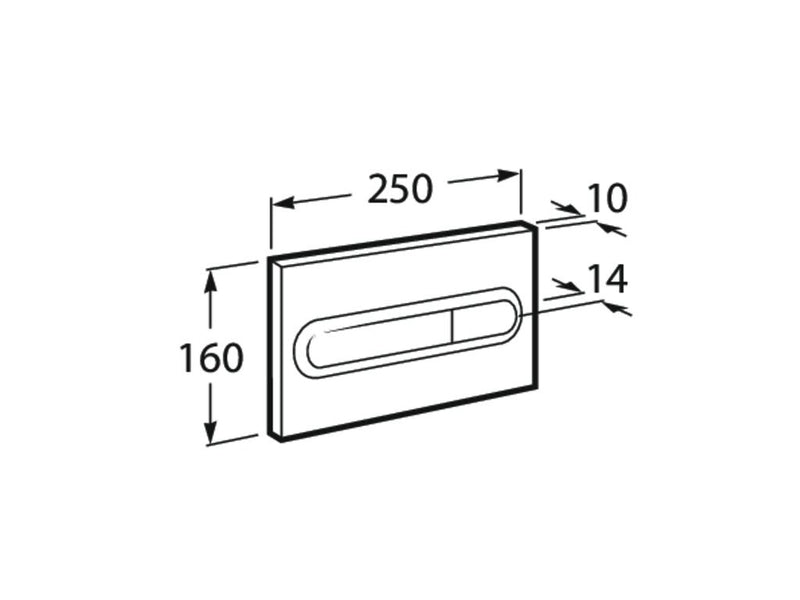 Roca Duplo 0.82 Concealed Cistern WC Frame & PL1 Plate For Rimless Toilet